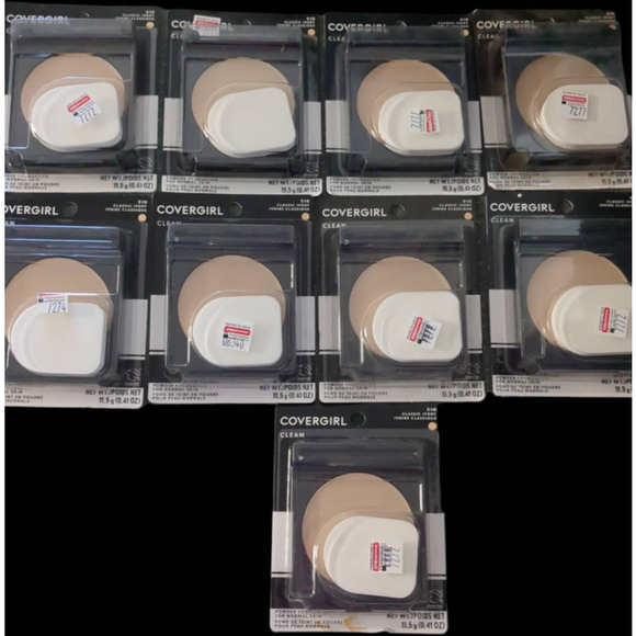 9 #510 CoverGirl classic ivory clean powder foundation #27